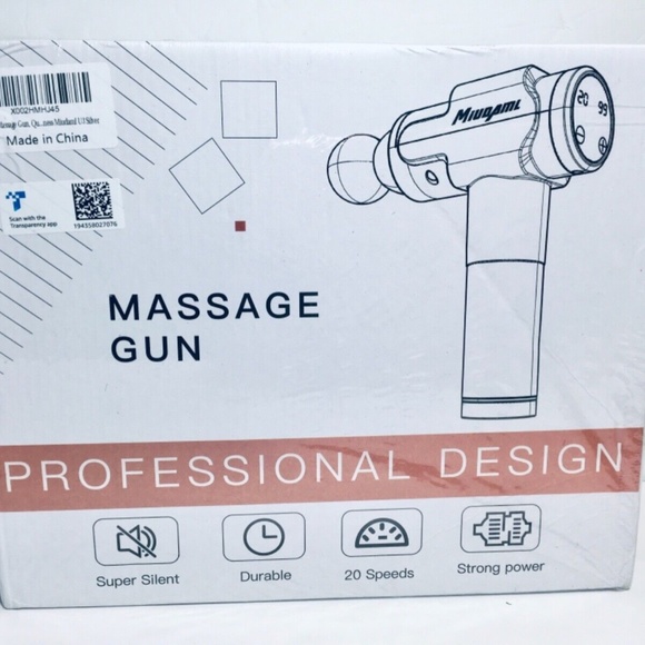 NWT Muscle Massage Gun Quiet Deep For Percussion Handheld Soreness Silver - Picture 7 of 7
